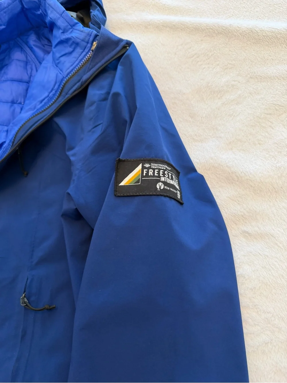 The North Face Men’s Deep Blue Hooded Raincoat with Liner
